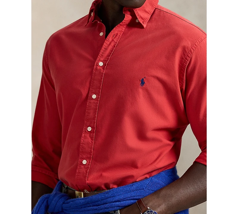 Polo Ralph Lauren Men's Big & Tall Garment-Dyed Oxford Shirt