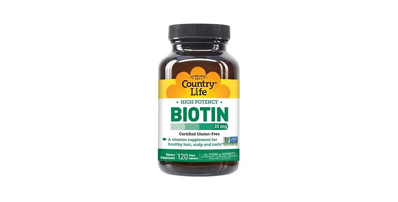 Country Life Biotin, 10 mg, 120 Caps