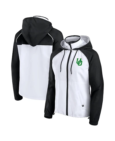 Fanatics Women's White Oregon Ducks Full-Zip Anorak Hoodie Jacket