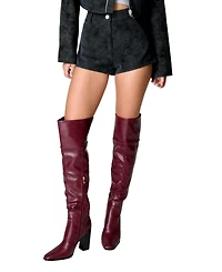 Nasty Gal Women's Distressed Faux Leather Hotpants