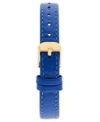Bcbgmaxazria Women's Halo Blue Leather Strap Watch, 28mm