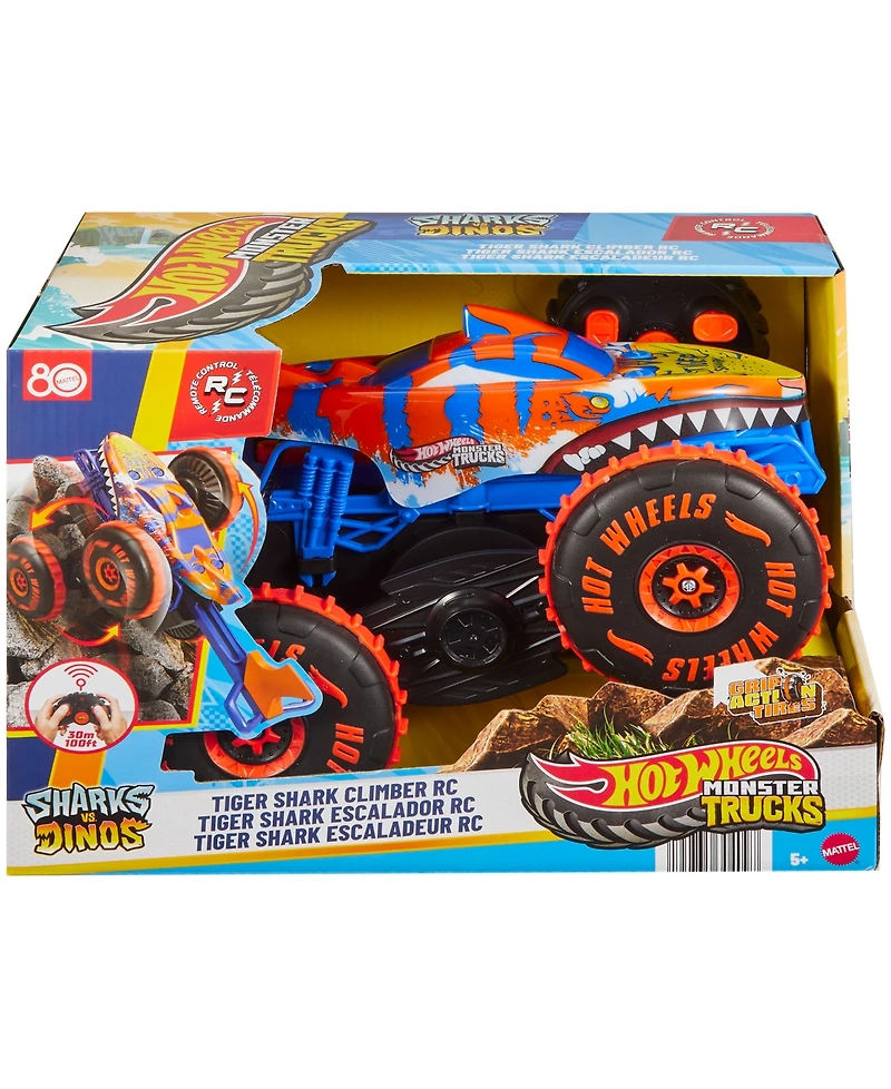 Hot Wheels Monster Trucks Tiger Shark Climber Rc Vehicle Toy