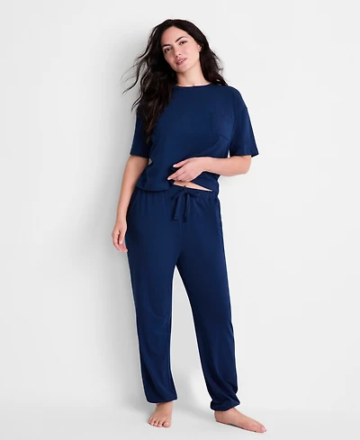State of Day Women's 2-Piece Short-Sleeve T-Shirt and Joggers Pajama Set, Macy's Exclusive