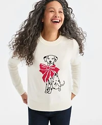 Style Co Womens Crewneck Holiday Whimsy Sweater Macys Exclusive