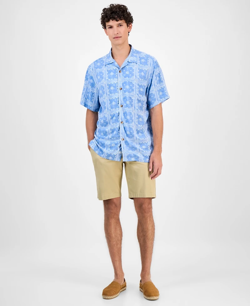 Tommy Bahama Men's Veracruz Cay Short Sleeve Bandana Print Camp Shirt