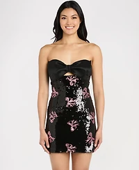 Morgan & Company Women's Strapless Sequined Dress