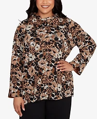 Ruby Rd. Plus Vintage Paisley Embellished Top