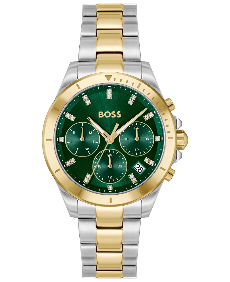 Hugo Boss Women's Alley Quartz Multifunction Two Tone Stainless Steel Watch, 36mm