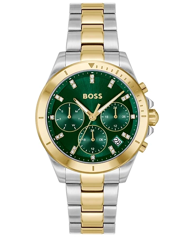 Hugo Boss Women's Alley Quartz Multifunction Two Tone Stainless Steel Watch, 36mm