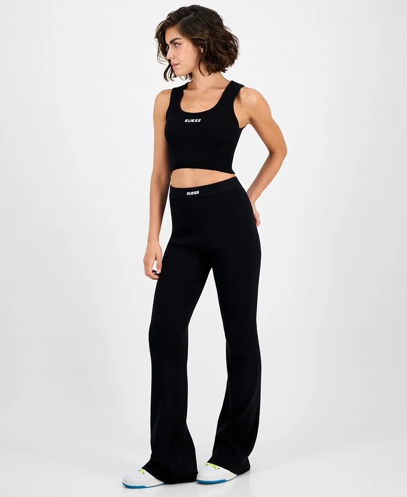 Guess Women's Flaminia Ribbed Knit Flare Pants