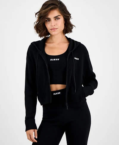 Guess Women's Flaminia Ribbed Zip Hoodie