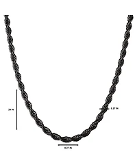 Lucky Brand Black Twisted Rope Chain Necklace