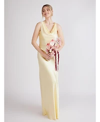 Six Stories Cowl Front Satin Bridesmaid Dress