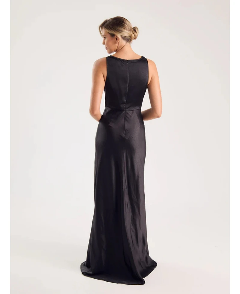 Six Stories Cowl Front Satin Bridesmaid Dress