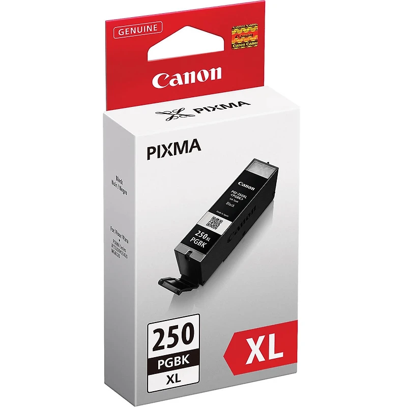 Canon 3 Pack Pgi-250XL Pigment Black Ink Tank for Select Pixma iP, iX, Mg, Mx Series Printers