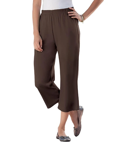 Woman Within Women's 7-Day Knit Capri