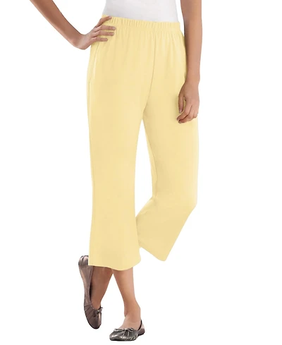 Woman Within Plus 7-Day Knit Capri