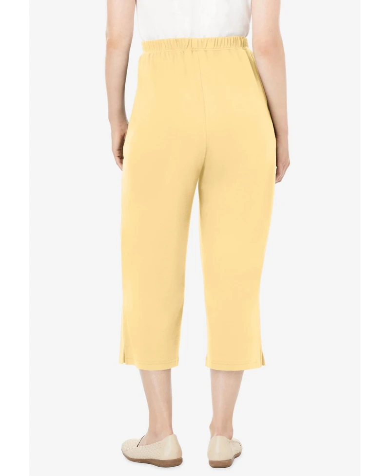Woman Within Plus 7-Day Knit Capri