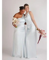 Six Stories Women's One Shoulder Satin Bridesmaid Dress