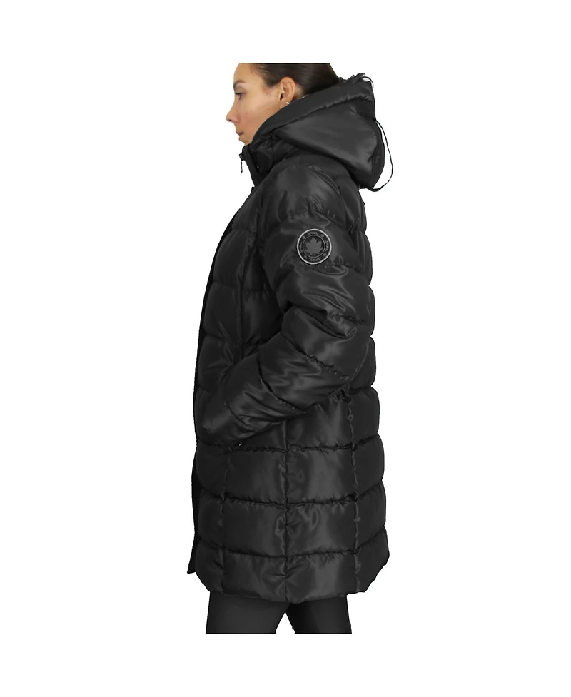 Spire By Galaxy Women's Modern Fit Heavyweight Parka Jacket w/ Non Detachable Hood