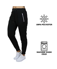 Blue Ice Women's Loose Fit Fleece-Lined Jogger Sweatpants With Zipper Pockets