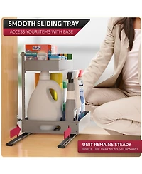 Sorbus 2 Pack 2-Tier Pull-Out Under Sink Organizer and Adhesive Tape - for Kitchen and Bathroom