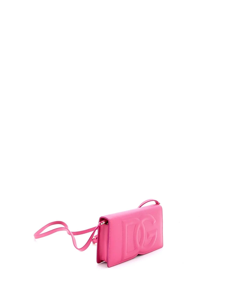 Pre-Owned Dolce & Gabbana Small Dg Logo Flap Shoulder Bag Leather