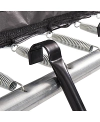 Jumpking 7ft x 10ft Rectangular Trampoline with Patented Safety Enclosure, Heavy-Duty Frame, and Powder-Coated Ladder