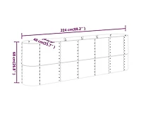Garden Raised Bed Anthracite Powder-coated steel Large Durable