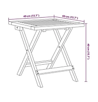vidaXL Patio Side Table 15.7"x15.7"x15.7" Solid Wood Acacia