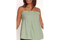 Petal and Pup Carson Pleated Top - Sage Green
