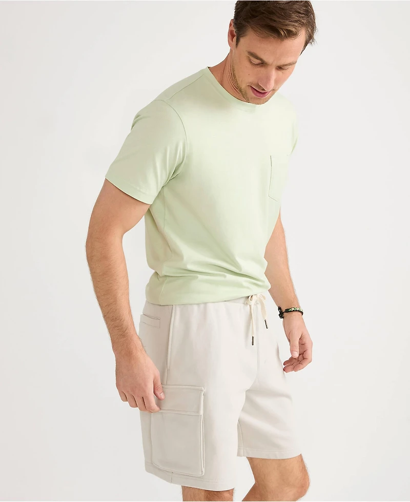 Lands' End Men's Serious Sweats French Terry Cargo Shorts
