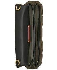 Coach Women's Suede Quilted Tabby Chain Crossbody Bag
