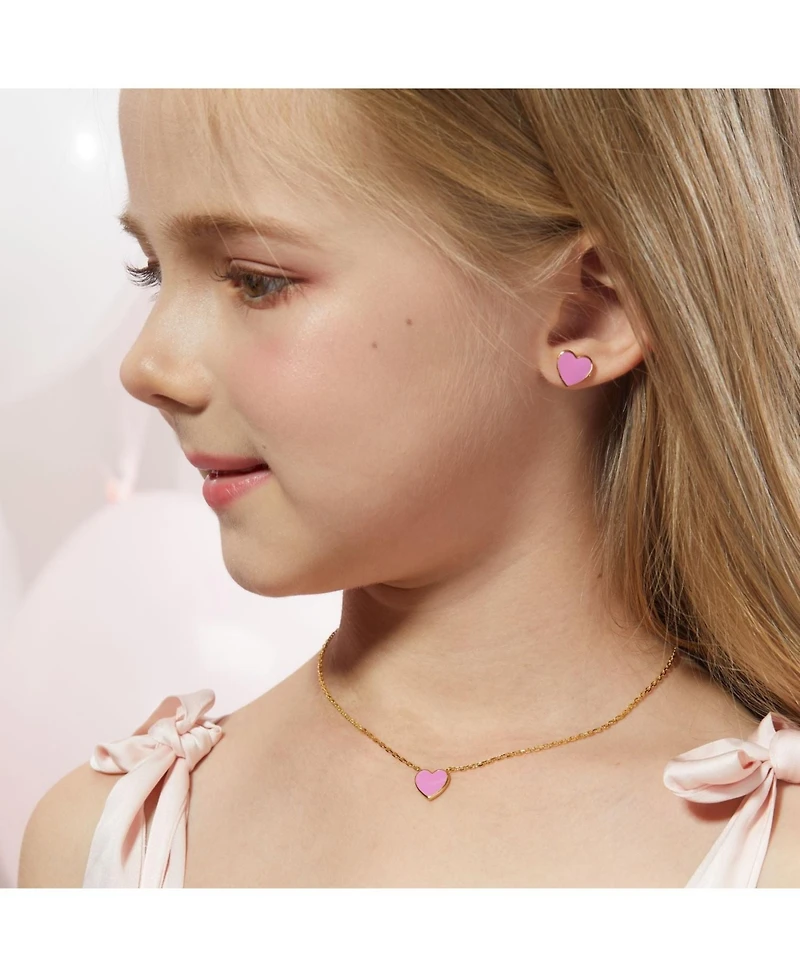 Anna Zuckerman Petit Love Necklace in Rose