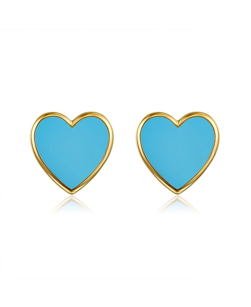 Anna Zuckerman Petit Love Studs in Sky Blue
