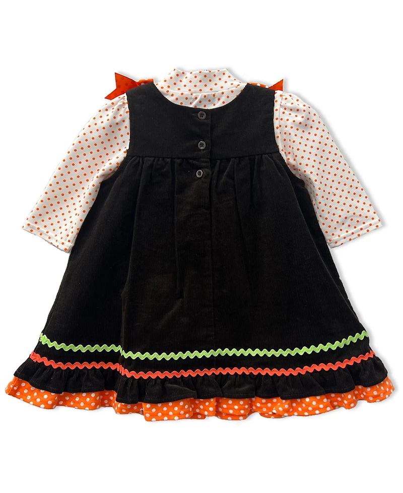 Blueberi Boulevard Baby Girls 2-Piece Long Sleeve Top and Turkey Jumper Set