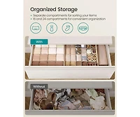 Set of 4 Drawer Organizers for Underwear and Closet Storage