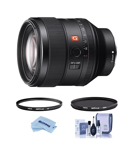 Sony Fe 85mm f/1.4 Gm Lens for Sony E, Bundle with Hoya 77mm Uv+Cpl Filter Kit, Cleaning Kit, Cleaning Cloth