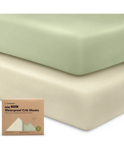 KeaBabies Waterproof Crib Sheets for Boys, Girls, 2pk Baby Fitted Sheet, Mattress Protector
