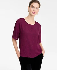 I.n.c. International Concepts Women's Embellished Short-Sleeve Top, Macy's Exclusive