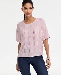 I.n.c. International Concepts Women's Embellished Short-Sleeve Top, Macy's Exclusive