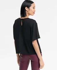 I.n.c. International Concepts Women's Embellished Short-Sleeve Top, Macy's Exclusive