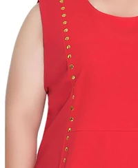 Ny Collection Plus Sleeveless Stud Front Dress