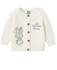 Disney Baby Girls 3-Piece Minnie Mouse Cardigan, Top and Pants Set