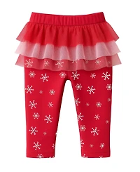 Disney Baby Girls 2-Piece Minnie Mouse Holiday Bodysuit and Skegging Set