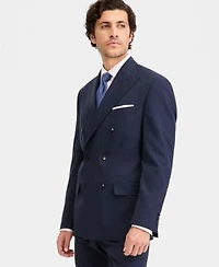 Michael Kors Mens Classic Fit Navy Pinstripe Double Breasted Suit Separates