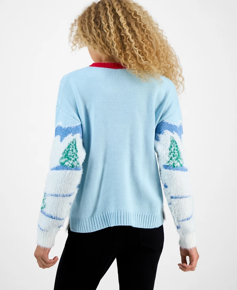Hooked Up by Iot Juniors' Snoopy Skiing Sweater