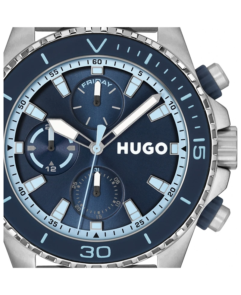 Hugo Boss Men's Dive Quartz Multifunction Stainless Steel Watch, 44mm