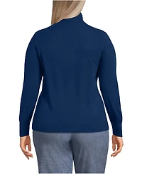 Lands' End Plus Cashmere Turtleneck Sweater