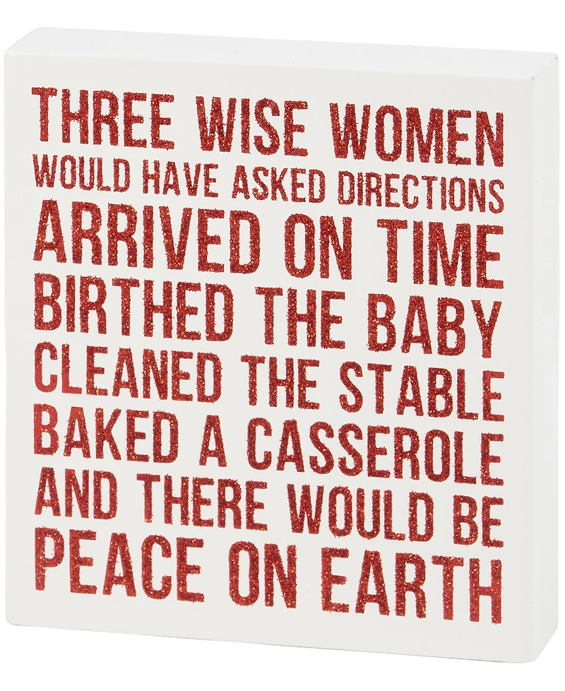 Primitives by Kathy Three Wise Women Block Sign
